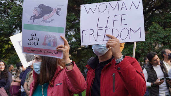 1 October 2022 at 4:00PM. For the freedom of Iran, for the freedom of women. In BELMORE PARK, ON EDDY AVENUE, CENTRAL STATION, Sydney, Australia. We are together.